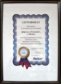 Сертификат авторизированного дилера, который дает право Элтикон продавать и обслуживать продукцию фирмы Прософт